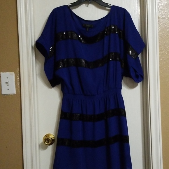 Jessica Simpson Dolman Sleeve Dress w/ Sequin - Picture 1 of 5